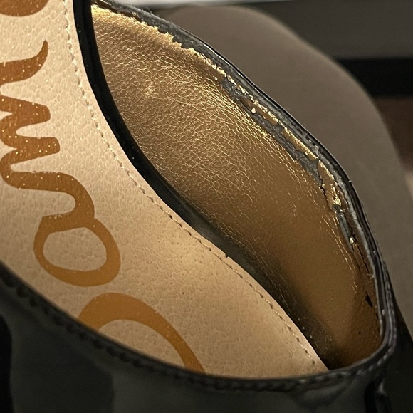 Sam Edelman Women's Kayden Heels Black Faux Patent Leather - Picture 12 of 15